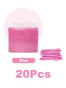 100/50/20pcs, Pink Disposable Non-Woven Caps, For Artistic Makeup, Eyebrow Microblading, Tattoo Supplies, Shower Caps, Elastic Shower Hair Caps, Waterproof Salon Styling Caps, Hair Treatment Caps, Hotel Hair Caps, Multiple Options, Valentine's Day Party, Home Decor, Home Gifts - Pink - View 13