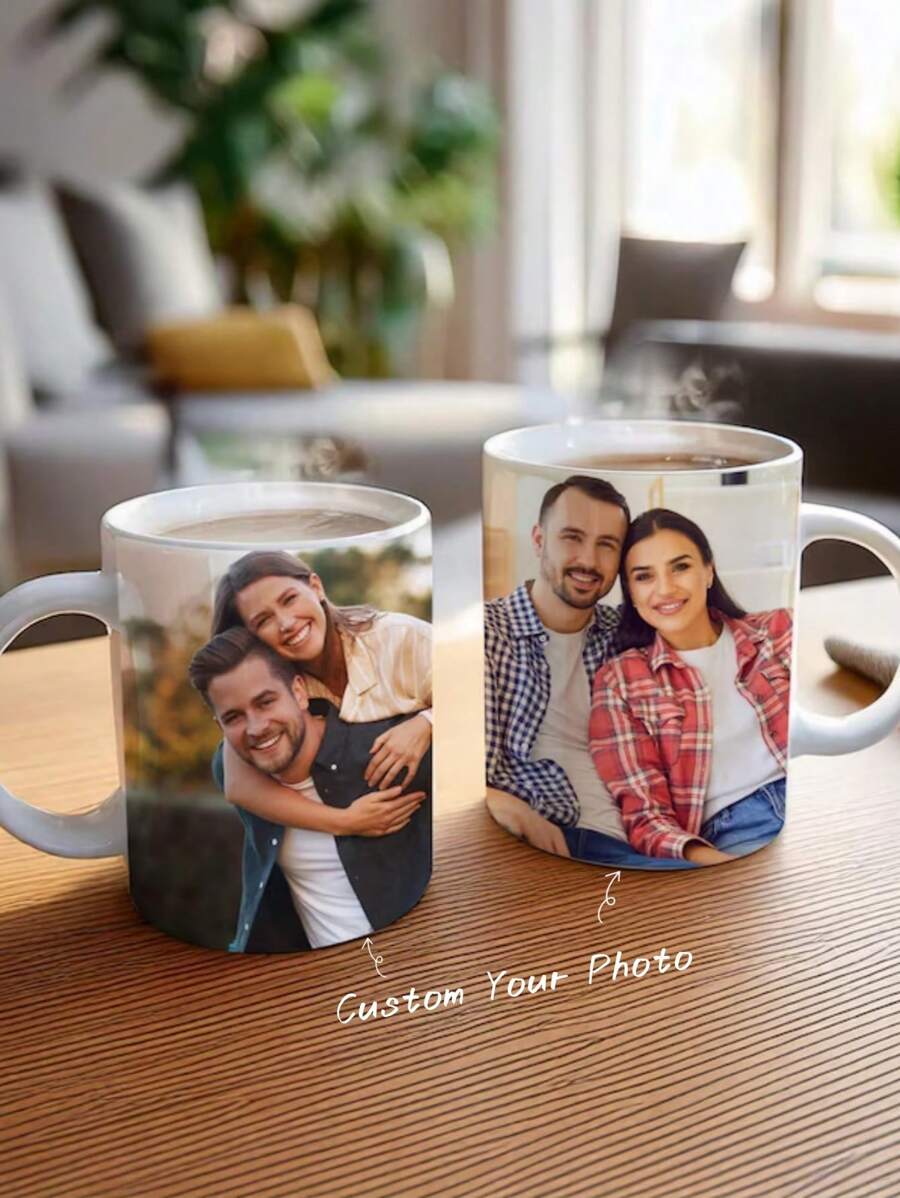 1个定制照片马克杯，爸爸专属定制全家福马克杯，个性化定制全家福照片马克杯，适合居家或办公摆放，送给爸爸的贴心礼物，可用于茶室、卧室、客厅等场所，可水洗，轻巧便携，趣味十足，可爱温馨，适合圣诞节、生日、复活节、新年、情人节、母亲节和父亲节等各种场合，多功能，经久耐用。 - 白色 - 查看 1