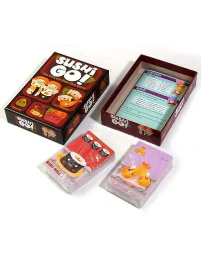 ¡Sushi Go! El juego de cartas de elegir y pasar, incluye 108 cartas, juego estratégico de mesa para familia, regalo para juegos, juegos de entretenimiento para reuniones familiares, juegos de cartas para reuniones con amigos, juegos de viaje para vacaciones, juegos de mesa, juegos de cartas para adultos, juegos de interior