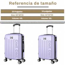 Set Juego 2 maletas Rigidas 18+20pulgadas Tsa Candado Maleta - Morado - Ver 2
