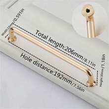 1 Pc / 2 Pcs Of Zinc Alloy Modern Minimalist Black Imitation Gold Handle Drawer, Bedside Table, Storage Cabinet, Wardrobe, Cabinet Door Handle