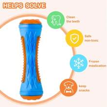 Juguetes de goma para perros, juguete interactivo para perros grandes, resistente a mordeduras, entrenamiento chirriante, limpieza de dientes AJYE - Juguete de palo - Ver 7