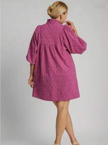 Women's Fashion V-Neck Lace Stitching Temperament Jacquard Dress