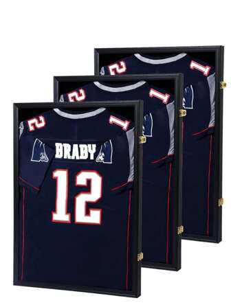 1 pieza Caja expositora de jersey - Caja expositora grande para jersey deportivo, con acrílico resistente al 98% a los rayos UV, para jerseys y uniformes de béisbol, baloncesto, fútbol americano y hockey