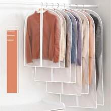Top Clothes Hanging Garment Dress Clothes Suit Coat Dust Cover Home Storage Bag Pouch Case Organizer Wardrobe Hanging Clothing - 全黑 - 查看 2