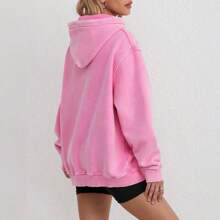 FAIABLE Mens Hoodies Oversized Unisex Wash Hoodie Heavyweight Fleece Vintage Cotton Sweatshirt Men Women Streetwear - 淺粉色 - 查看 4