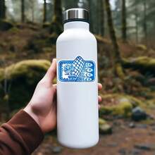 1 件罐装沙丁鱼贴纸 - 复古海鲜美学乙烯基贴花 | 复古蓝白手绘艺术 | 有趣的美食礼物，适用于笔记本电脑、水瓶、笔记本、冷却器等 | 防水钓鱼与海洋爱好者贴纸、学校用品、返校季