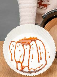 Round Air Fryer Paper Sheets, Oil Absorption Pad For Baking, Silicone Oiled Paper Discs, Foil Round Liners For Home Electric Oven And Bowl