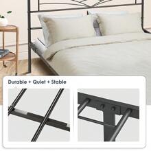 OYAJIA 3ft,4ft6, 5ft King Bed Frame-Classic Metal Platform Bed Frame,Mattress Foundation With Steel Slat Support,Under Foundation Storage,No Box Spring Needed, Easy Assembly