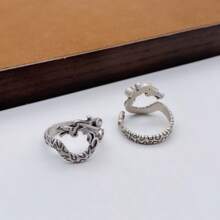 Vintage Dragon Ring, Chinese Dragon Year Personalized Finger Ring, Zodiac Gift