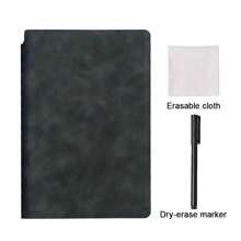 便携时尚 A5 可重复使用白板笔记本：每周计划本、仿皮便笺、免费白板笔和板擦布、学校用品、返校 - 彩色 - 查看 5