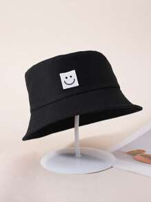 1PC Kids Sun Hat Smile Face Bucket Hat For Girls Boys Summer Sun Ion Unisex Beach Cap