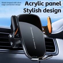 Car Phone Holder 2025 Upgraded Car Vent Phone Holder Clip Cell Phone Car Hands-Free Holder Truck Mount Vent Cradle Compatible With Iphone 16 Android, Black