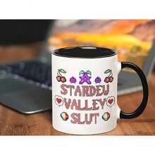 1pc Christmas Stardew Valley Mug, Stardew Valley Gift, Funny Stardew Valley Mug, 11 Oz Novelty Coffee Mug, Black For Family, Sisters, Best Friends, Lovers, Girlfriends - Multicolor - View 4