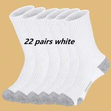 22 szt. Cienkie, oddychające, odprowadzające wilgoć skarpetki męskie, sportowe, casualowe, wiosna/lato