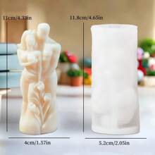 1 pieza Molde de silicona para velas del Día de San Valentín, molde de fundición de adornos con pareja abrazando y besando, molde para manualidades con resina y yeso para decoración del hogar y regalo