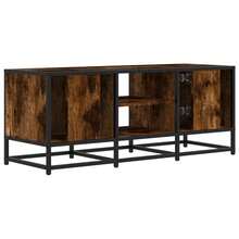 Meuble  bois fumé 100x35x41 cm bois d'ingénierie et métal