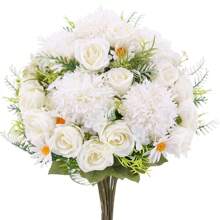 1PC/3PCS Artificial Rose, Hydrangea Flowers Silk Bouquets Fake Plants For Spring Wedding Vase For Home Dining Room Bedroom Decorations, Mother's Day Valentine's Day Festival Birthday Party Accessories, Outdoor Garden Decorations Autumn Gifts Graduation