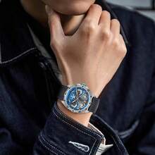 Deesio Automatic Mechanical Movement Watch, Male Innovative Design, Waterproof Function, Essential For Back To School Season,Fathers Day Gifts - Blue - View 8