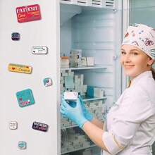16 件装树脂冰箱贴 - 护士周专属系列 - 护士感谢礼物，可爱磁铁，适用于储物柜、冰箱、白板、橱柜、办公室、厨房、书房 - 彩色 - 查看 4