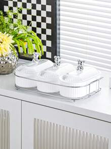 1pc High Quality Storage Box, Home Fruit Plate, Living Room Tea Table Dried Fruit Box, Minimalist Stylish Candy Box With Lid, New Year Supplies, Home Organization & Storage, Party Decor, Room Decoration