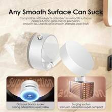 带伸缩结构的可调节机械真空磁性车载手机支架，适用于汽车/旅行/办公桌的磁性手机支架，兼容 iPhone 和 Android - 彩色 - 查看 10