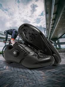 Men's Rotary Buckle Bicycle Shoes,Outdoor Cycling Sports Shoes,SPD Road Cycling Shoes,Lightweight,Comfortable,Adjustable,Athletic Shoes,Best For Tennis Compatible With SPD LD Good-Looking And Fashionable - Black - View 3