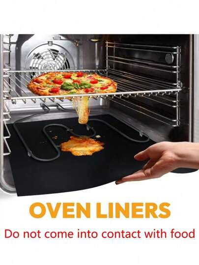 1/2 件 40*33 厘米不粘烤箱垫，适用于电烤箱底部，加厚耐用烤箱垫，适用于烤箱底部，可重复使用烤箱垫，适用于电燃气烤炉的烤箱垫，不含 BPA 和 PFOA，派对小礼品，烧烤配件，榉木度假必备品