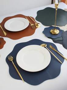 1 pieza/2 piezas Posavasos nórdicos redondos, manteles individuales, accesorios de cocina, manteles individuales para mesa de comedor, resistentes al calor, antiescarcha, manteles individuales occidentales antideslizantes y duraderos, resistentes al calor, lavables e impermeables para mesas de comedor, se pueden usar para decoración de fiestas, banquetes, protección de escritorios, adecuados para cenas a la luz de las velas y reuniones diarias.