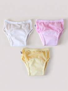 3/5 peças Calças de treinamento para penico para bebês, Roupa íntima leve e lavável para treinamento de verão para bebês, Fralda de pano reutilizável unissex, Adequada para treinamento de penico para meninos e meninas, Várias combinações, Itens essenciais para bebês - Multicolorido - Ver 28