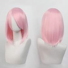 Cosplay短款合成纖維假髮附瀏海，14英吋波波頭通用Cosplay假髮，異裝派對假髮，耐熱纖維髮，自然外觀Cosplay假髮，萬聖節 - 彩色 - 查看 10