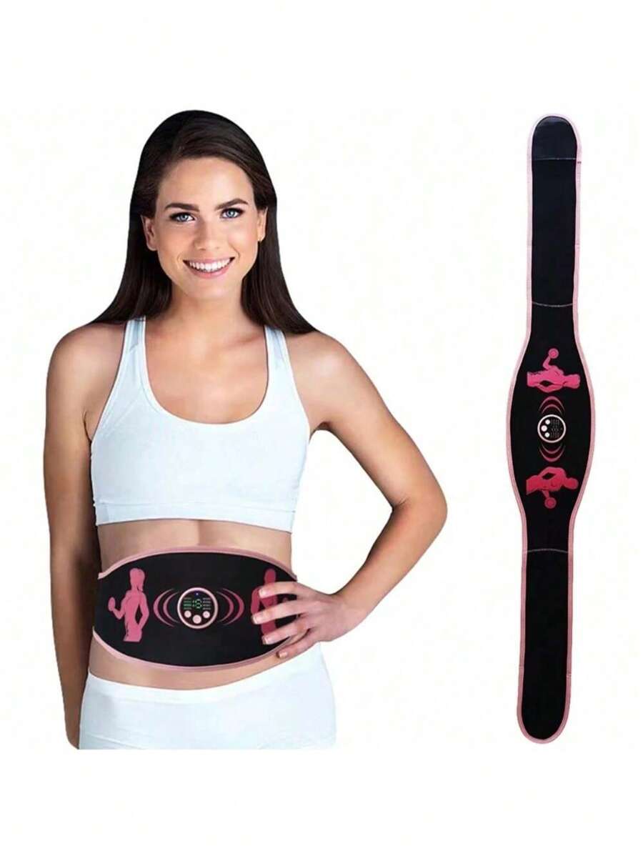 EMS Muscle Stimulation Abdominal Belt Trainer Stimulator Massage Massager Abdominal Shaping - Black - View 1