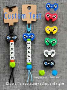 1pc Personalized Keychain/Bag Charm, Video Game, School Gift, Name Tag, Birthday, Goodie , Boy, Accessories