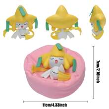 Takara Tomy Figura Poke original en miniatura - Pika, Slowpoke, Rowlet - Figura de PVC como regalo para fans del anime y los juegos, decoración de coche