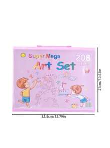 150/208 stuks aquarelmarkerpenset, uitwasbare kunstbenodigdheden voor kinderen, schilderpenseel voor peuters, aquareltekenpenseelpennen, kunstbenodigdheden in geschenkdoos voor kinderen, studenten en beginners (willekeurige kleur en stijl)