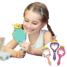 12pcs DIY Wooden Hand Mirrors For Crafts - Paintable, Perfect For Art Projects & Gifts, Perfect For Winter, New Year