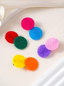 Set de 6 pasadores de pelo con diseños de dopamina, estrella, pentagrama, corazón y flor, accesorios de pelo de princesa simples y lindos, adecuados para uso diario para recoger y decorar el cabello