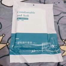 1 pieza Juego desechable de sábana, edredón y funda de almohada para viajes, individual/doble, de tela no tejida, suministros para hotel/vacaciones