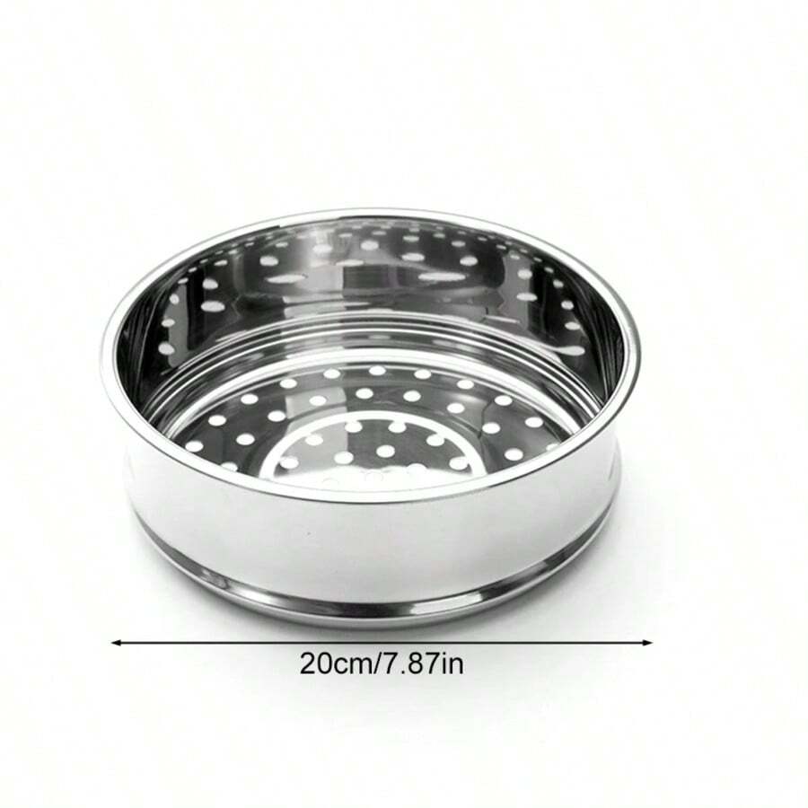 Stainless Steel Steamer Milk Pot Kitchen Grid Round Food Steaming Basket Cooking Tool Double Ear Anti-Scald Handle Steam Cooker