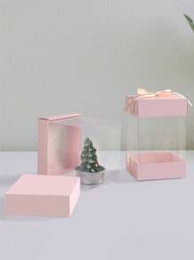 Sets de 5/10/20/30 cajas de almacenamiento y embalaje de regalo, cajas de regalo transparentes rosas de cuatro lados, para joyas, pulseras, anillos, figuras, adecuadas para el Día de San Valentín, Día de la Madre, Boda, Navidad, Acción de Gracias y todas las estaciones