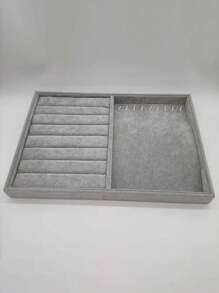 珠宝展示架托盘，用于戒指、项链、手镯和耳环返校 - 灰色 - 查看 11