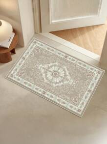 1 件天鹅绒纹理轮胎底浴室垫，杏色波西米亚风格浴室地毯家居装饰，隔音耐用且可机洗吸水柔软易护理浴室地毯，适用于浴室入口、浴缸、淋浴间区域 - 杏色 - 查看 10