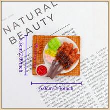 5pcs New Lifelike 3D Food Fridge Magnets, Popcorn, Lobster, Roasted Chicken, Wine Jar, Pot, Cute Decorative Items For Office, Kitchen, Whiteboard, Storage Cabinet, Dishwasher, Home Decor, Valentine's Day Gift