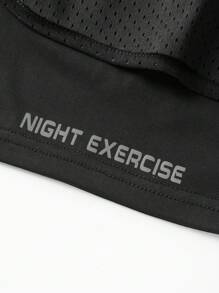 Conjunto de ropa deportiva de moda minimalista, camiseta deportiva y pantalones cortos transpirables, con detalles de mangas que agregan un toque atlético, apropiado para deportes diarios como correr, ir al gimnasio, senderismo, trekking - Negro - Ver 10
