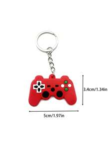 6pcs/Set Creative Game Controller Shaped Keychain With Pvc Dropping Glue Design, Soft Rubber Keyring For Car Accessories Casual Souvenir Bag Charm Backpack For School Cute Goth Y2k Halloween Accessories Teachers Day Christmas Gift Ideas Bag Lanyards With Id Holder Car Accessories Bag Charms - Multicolor - View 5
