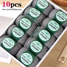 10pcs Australian Wool Yarn [About 500g/10 Balls Per Pack], Moderate Thickness, Easy To Weave, Soft And Warm, Suitable For Crochet Sweaters, Jackets, Vests, Shawls, Scarves, Hats And Various DIY Knitwear