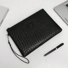 男士PU压纹腕带手拿包迷你小包腕包钱包手机包收纳包圣诞礼物圣经包新年礼物情人节礼物