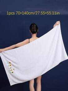 QIBHI 3/2/1件(S)纯棉毛圈刺绣浴室毛巾或面巾，家居装饰，向日葵乡村风格，适用于浴室、酒店、健身房、旅行、礼品、沙龙、运动、户外、海滩、学校、返校季、旅行配件、家居必备、毛巾、护肤品