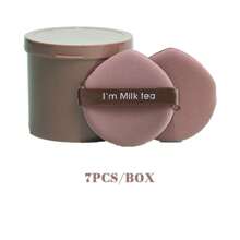 7pcs Air Cushion Makeup Sponge Puff, Storage Case Included, Round/Teardrop-Shaped Available, Dry And Wet Use Blender Set, Ideal For Powder Foundation BB Cream,Etc