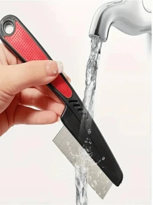 1 PC Stainless Steel Comb For Thick Hair - 1pc Fine-Tooth Lice And Dandruff Removal Comb With ABS Handle Hair Styling Tool - Multicolor - View 7